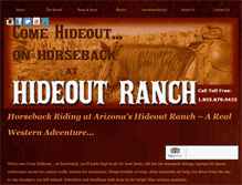 Tablet Screenshot of hideoutranch.com
